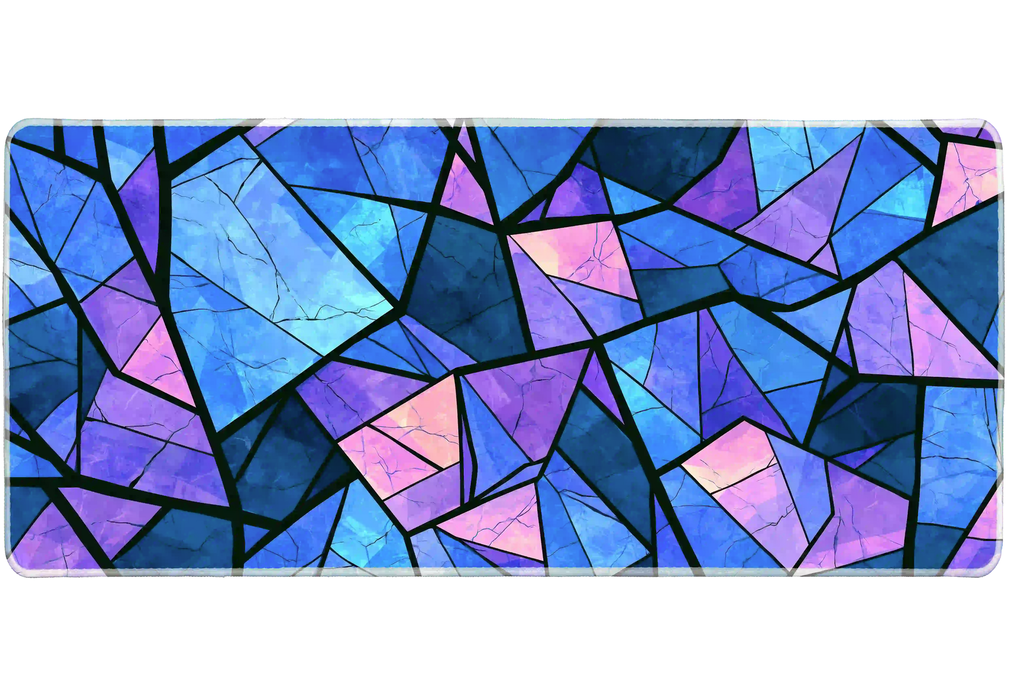 Abstract 36x16in custom desk pad, stitched edge – Print My Pad