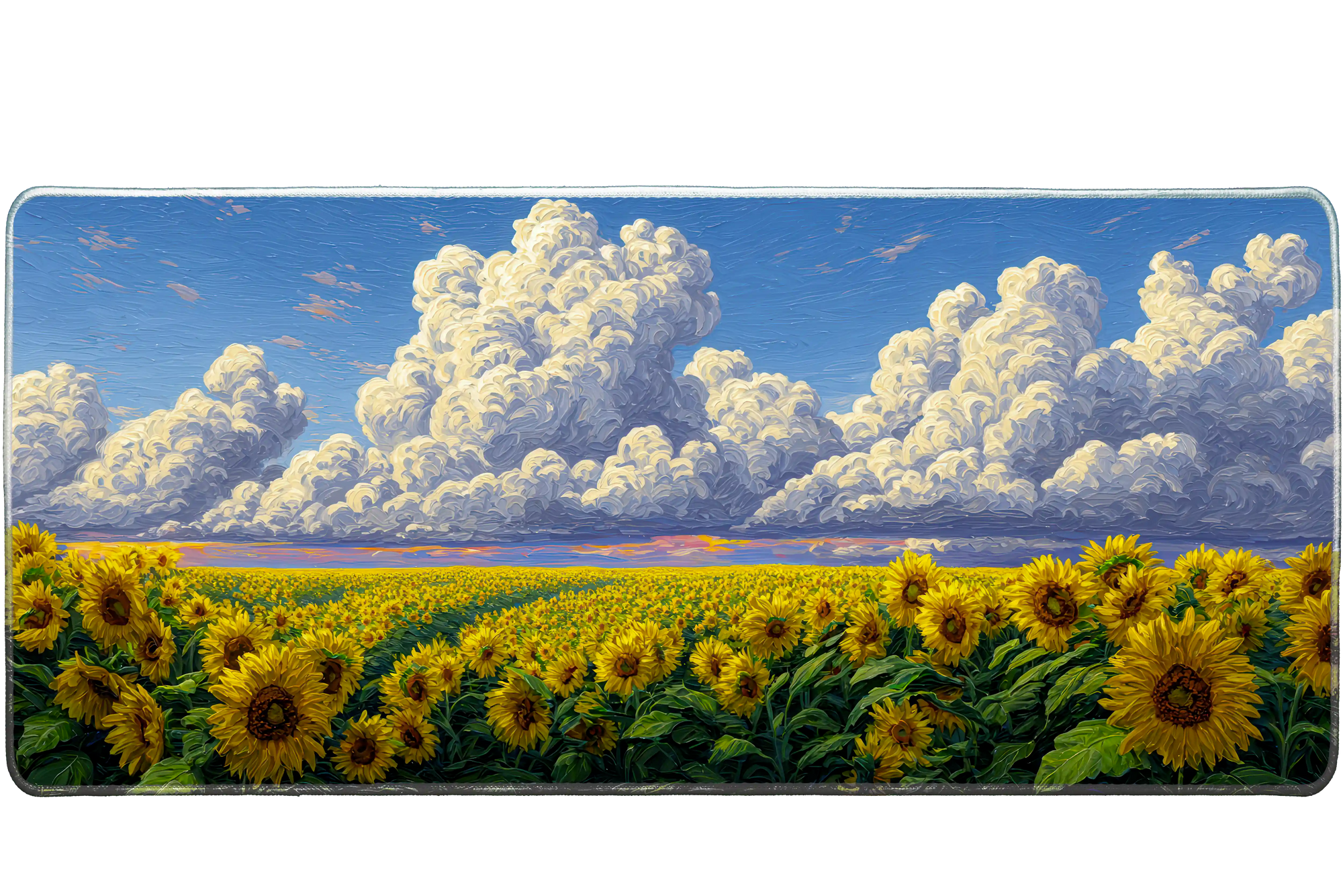 Landscape 36x16in custom desk mat, non-slip rubber – Print My Pad