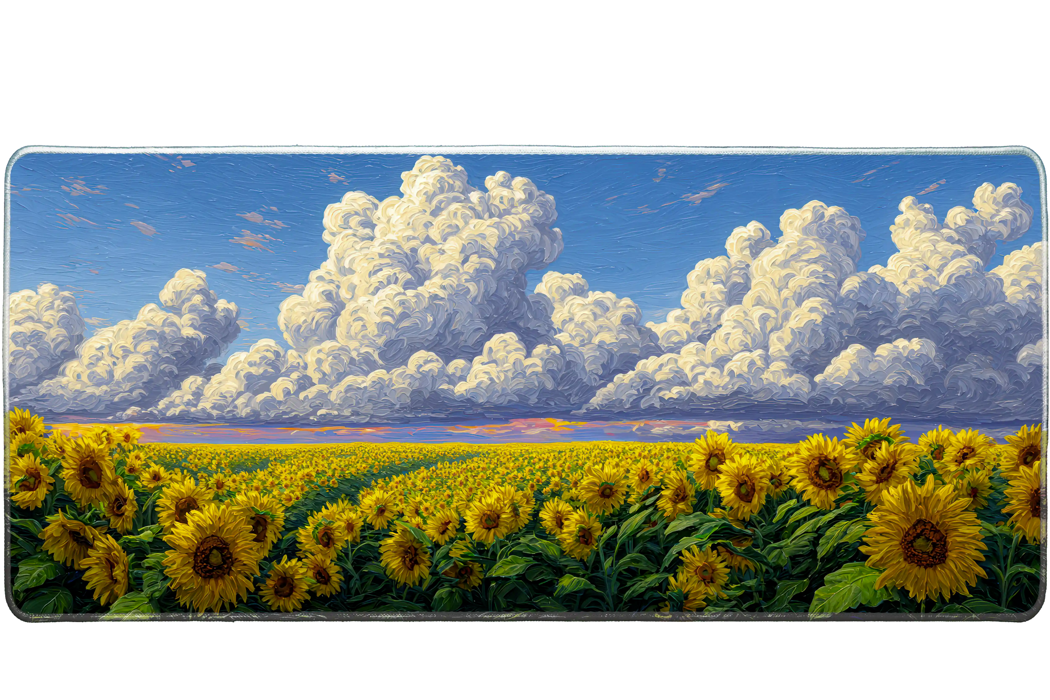 Landscape 36x16in custom desk mat, non-slip rubber – Print My Pad