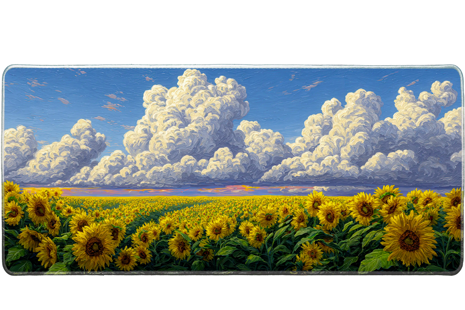 Landscape 36x16in custom desk mat, non-slip rubber – Print My Pad