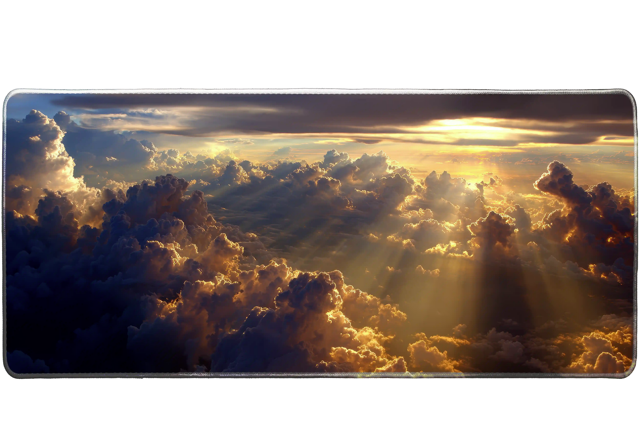 Landscape 36x16in custom desk mat, stitched edge – PrintMyPad