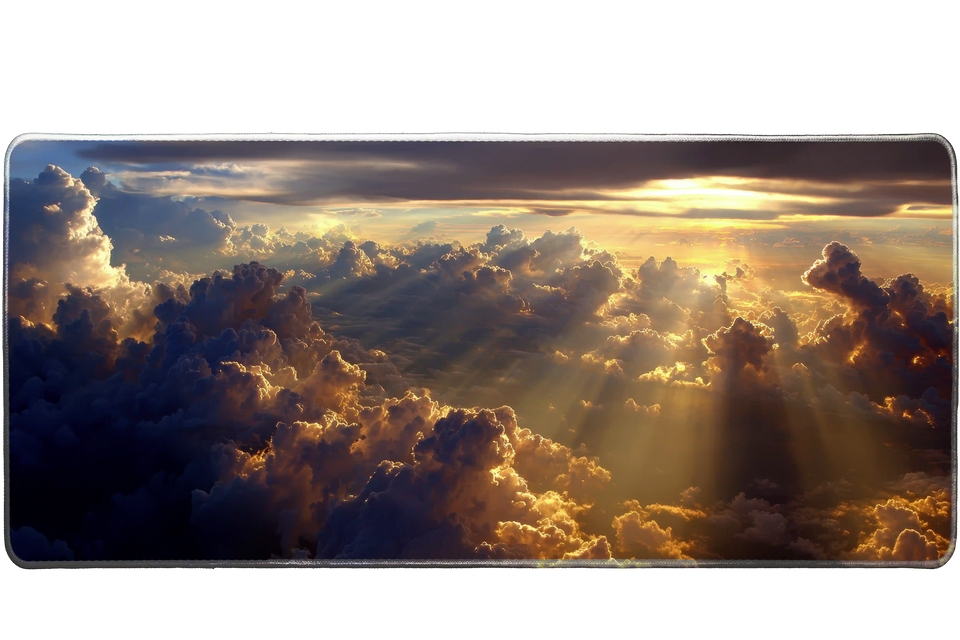 Landscape 36x16in custom desk mat, stitched edge – PrintMyPad