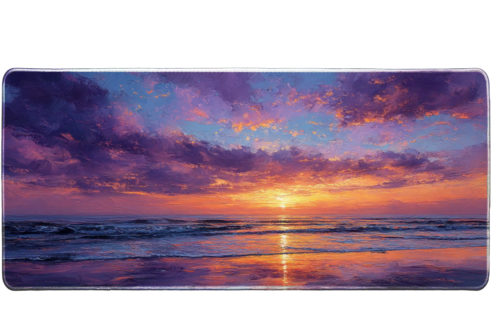 Landscape 90x40cm custom desk mat, stitched edge finish – Print My Pad