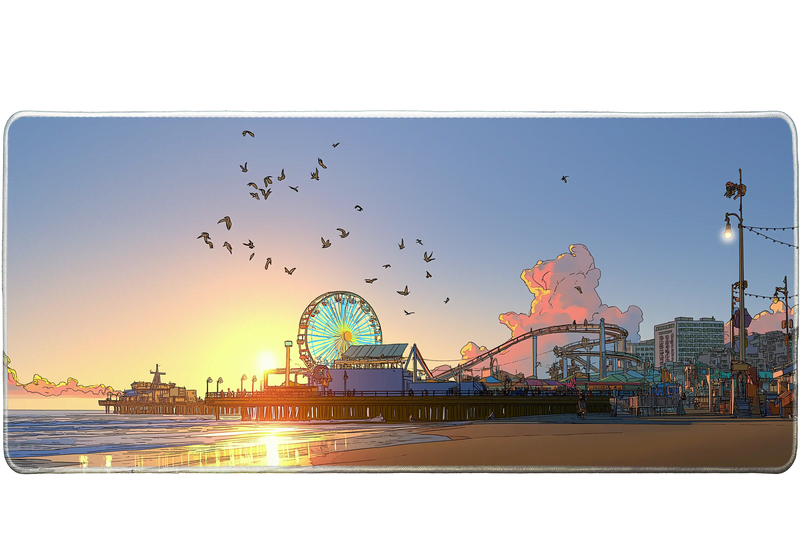 Landscape 36x16in custom mouse pad, stitched edge – Print My Pad