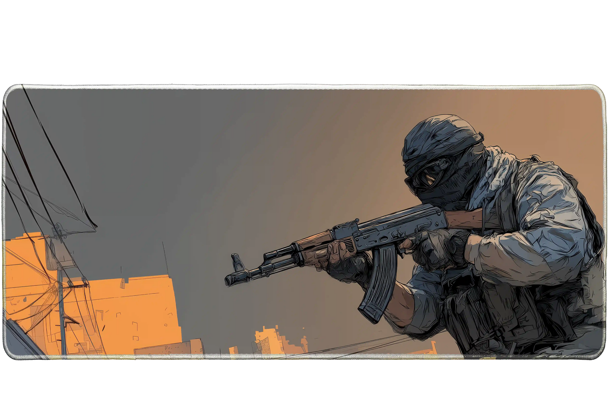 Gaming 36x16in custom mouse mat, non-slip rubber base – PrintMyPad