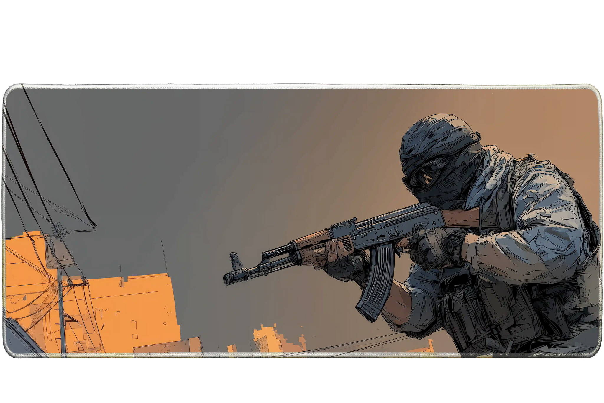 Gaming 36x16in custom mouse mat, non-slip rubber base – PrintMyPad