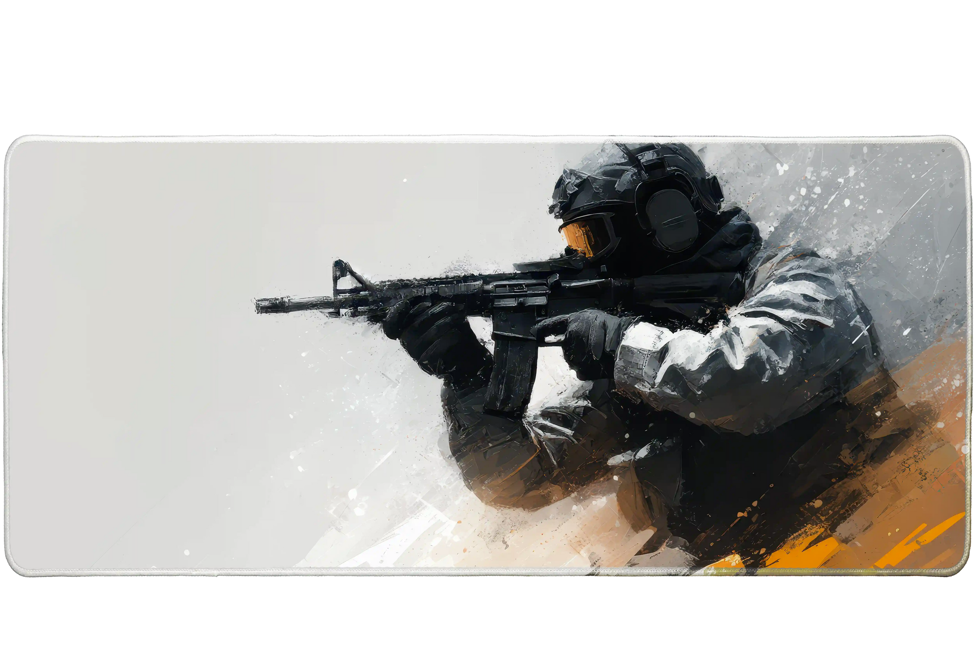 Gaming 36x16in custom desk mat, stitched edge – Print My Pad