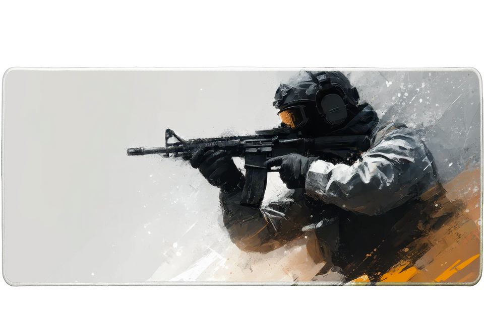 Gaming 36x16in custom desk mat, stitched edge – Print My Pad