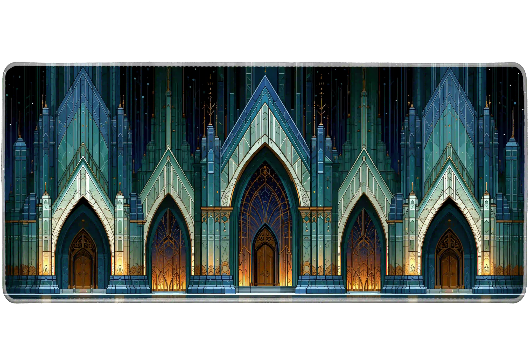 Fantasy 36x16in custom desk mat, non-slip rubber – Print My Pad