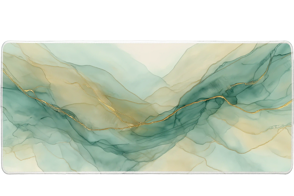 Abstract 90x40cm custom desk mat, stitched edge – PrintMyPad