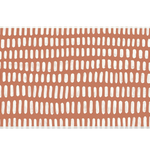 Minimal Terracotta Dash desk mat artwork in a wide product view