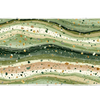 Green Terrazzo Wave Desk Mat | Abstract Mouse Pad artwork on an extended desk mat with green terrazzo wave abstract pattern