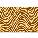 Tiger Stripe Animal Print desk mat artwork in a wide product view