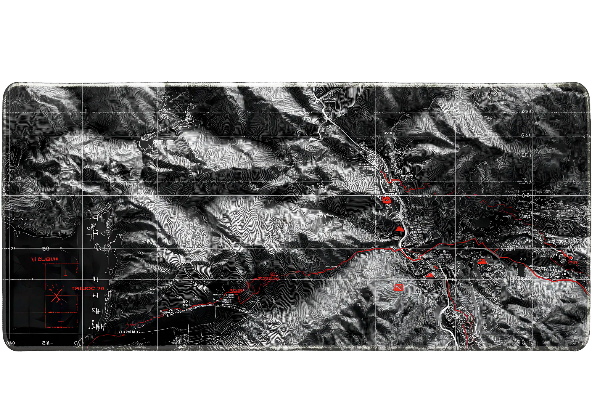 Abstract 90x40cm custom desk mat, non-slip rubber – PrintMyPad