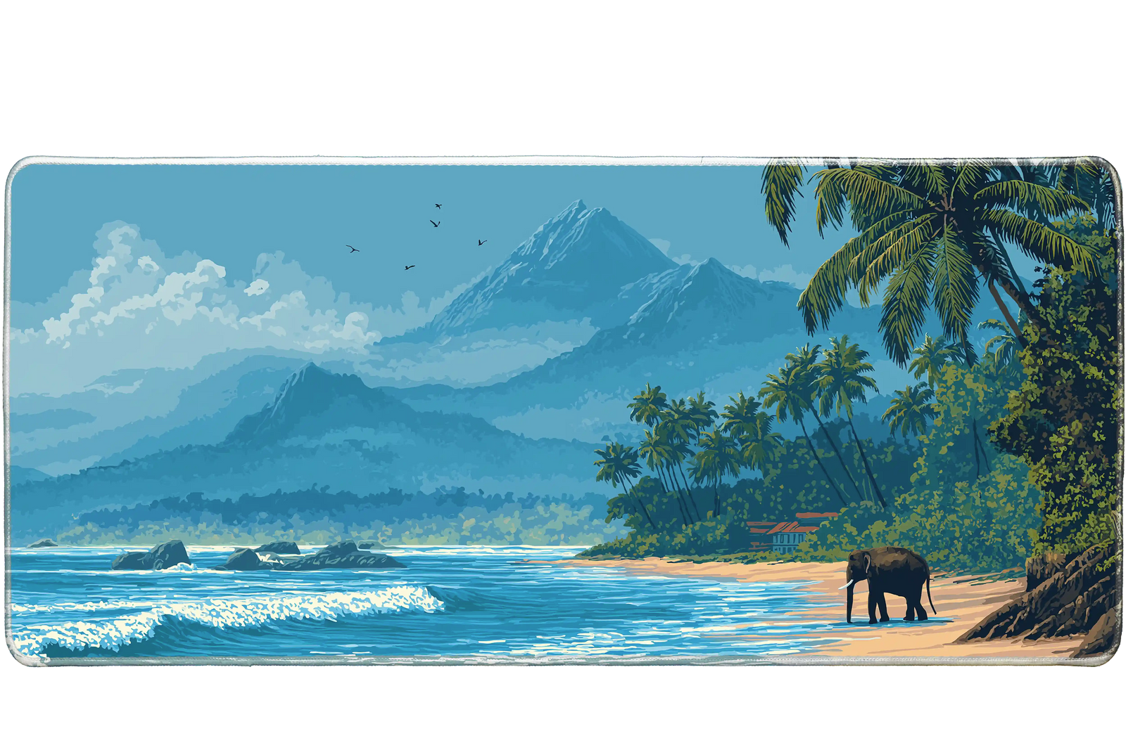 Landscape 36x16in custom desk pad, stitched edge finish – PrintMyPad