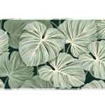 Tropical Leaf Desk Mat | Green Botanical Mouse Pad artwork on an extended desk mat with layered tropical leaf pattern