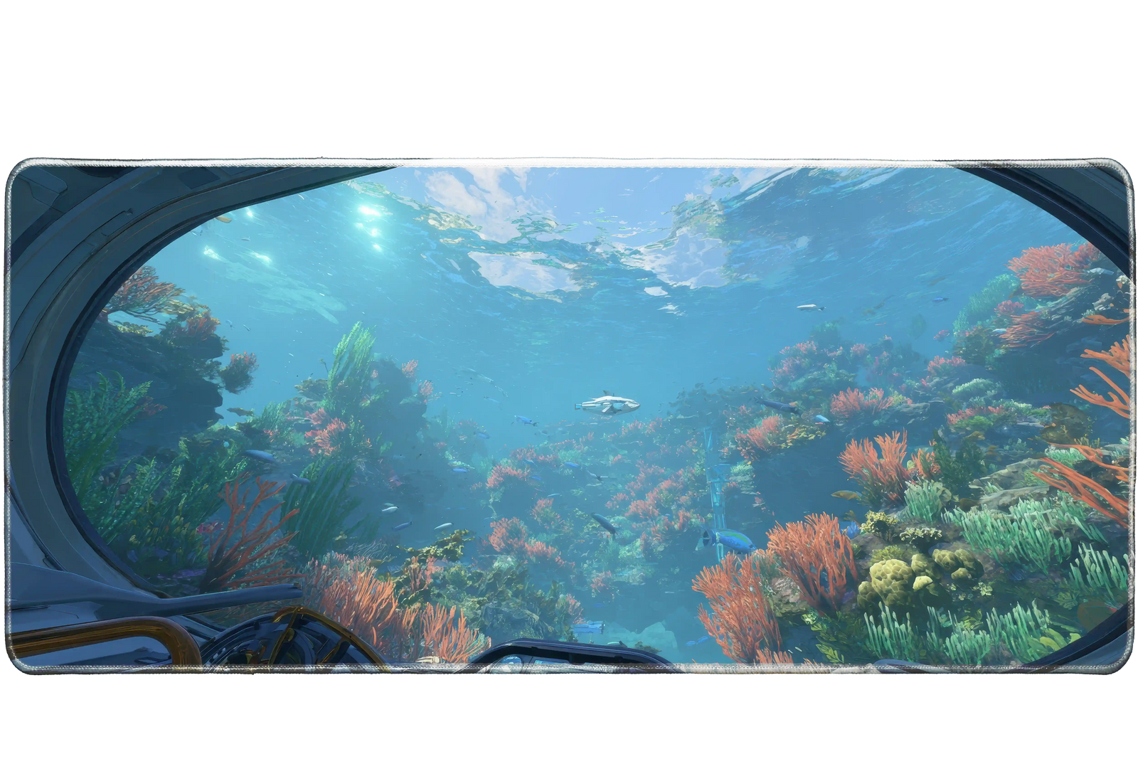 Space 36x16in custom mouse pad, stitched edge – PrintMyPad