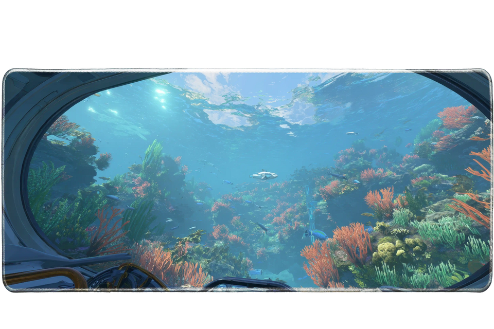 Space 36x16in custom mouse pad, stitched edge – PrintMyPad