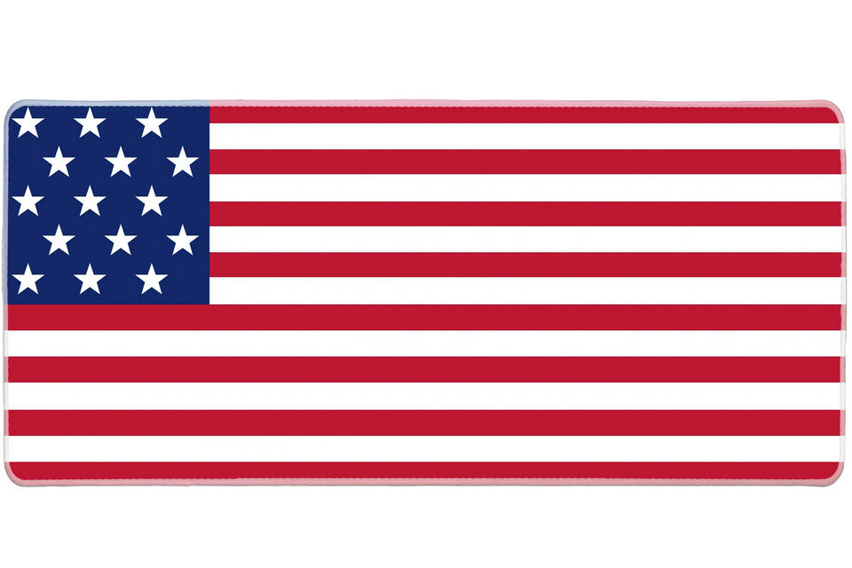 Country 900x400mm USA Flag custom mouse pad, non-slip rubber – Print My Pad