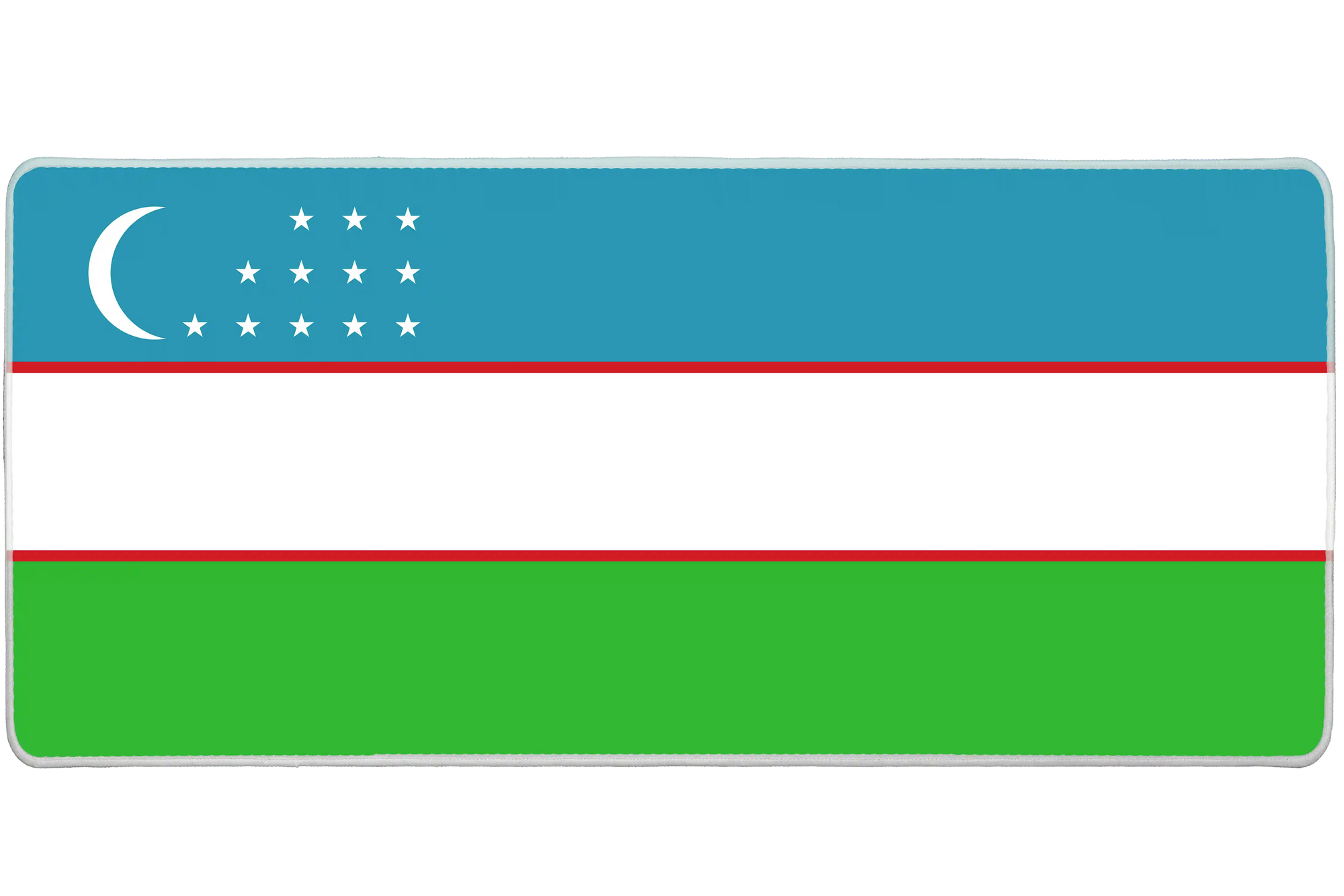 Country 36x16in Uzbekistan custom desk mat, stitched edge – PrintMyPad