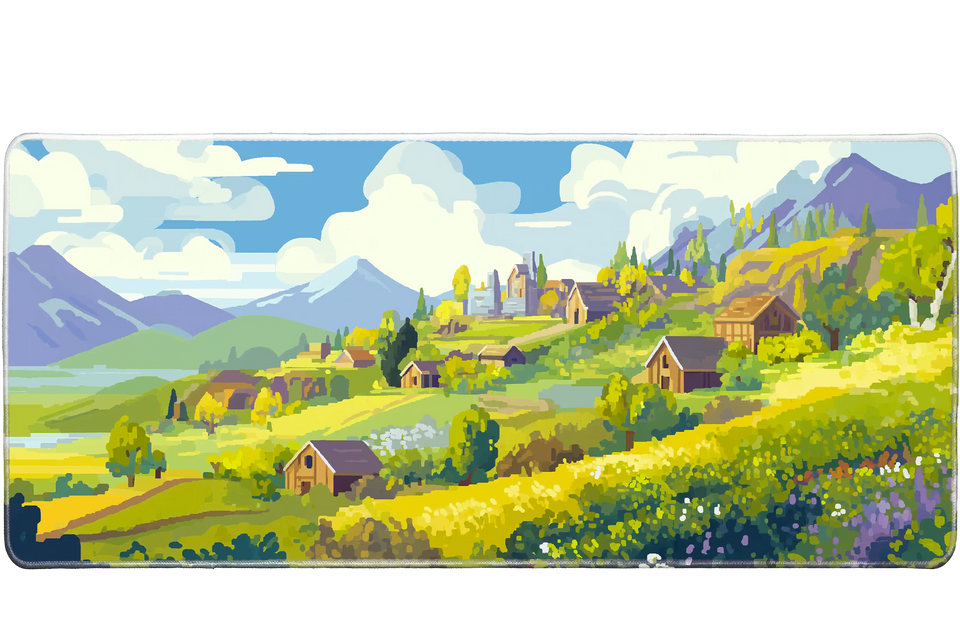Landscape 90x40cm custom mousemat, stitched edge finish – Print My Pad