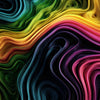 Abstract 90x40cm custom desk mat, stitched edge – PrintMyPad
