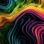 Abstract 90x40cm custom desk mat, stitched edge – PrintMyPad