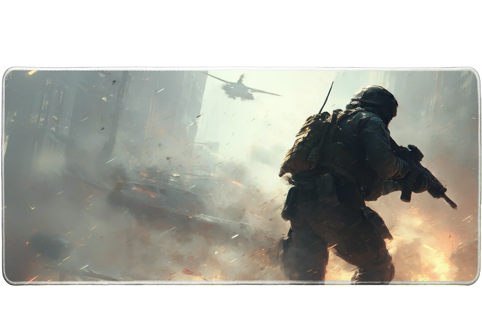 Gaming 36x16in custom desk mat, non-slip rubber – PrintMyPad