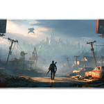 Extended mouse pad featuring the full post-apocalyptic wasteland survivor design for work or gaming