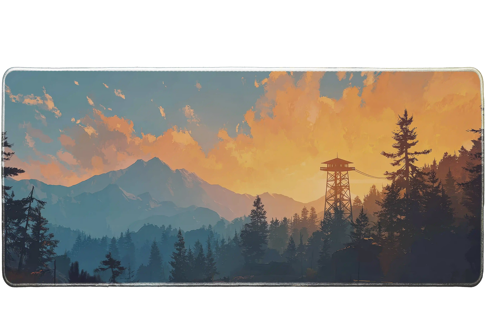 Landscape 90x40cm custom desk mat, non-slip base – PrintMyPad