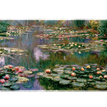 Water Lily Pond Impressionist desk mat artwork in a wide product view