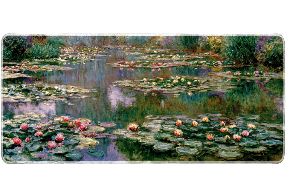 Water Lily Pond Impressionist – Art desk mat and mouse pad by PrintMyPad