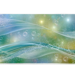 Y2K Dreamwave Abstract desk mat artwork in a wide product view