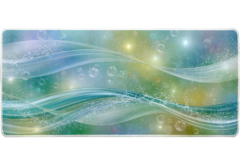 Y2K Dreamwave Abstract – Aesthetic desk mat and mouse pad by PrintMyPad