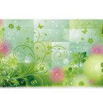 Y2K Floral Dream desk mat artwork in a wide product view