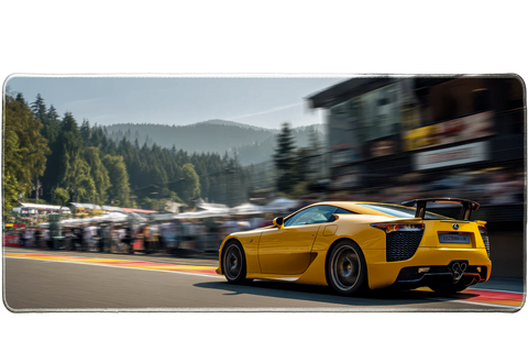 Cars 36x16in custom desk mat, stitched edge – Print My Pad