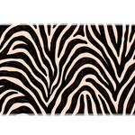 Neutral Zebra Print desk mat artwork in a wide product view