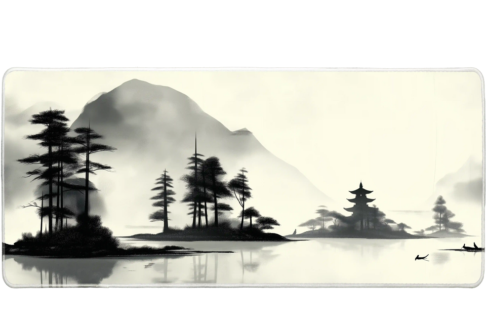 Landscape 36x16in custom deskpad, stitched edge – Print My Pad