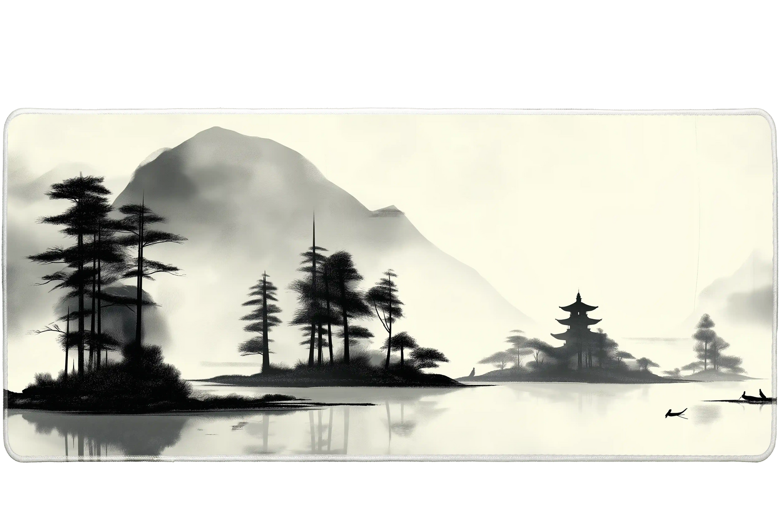 Landscape 36x16in custom desk mat, stitched edge – Print My Pad