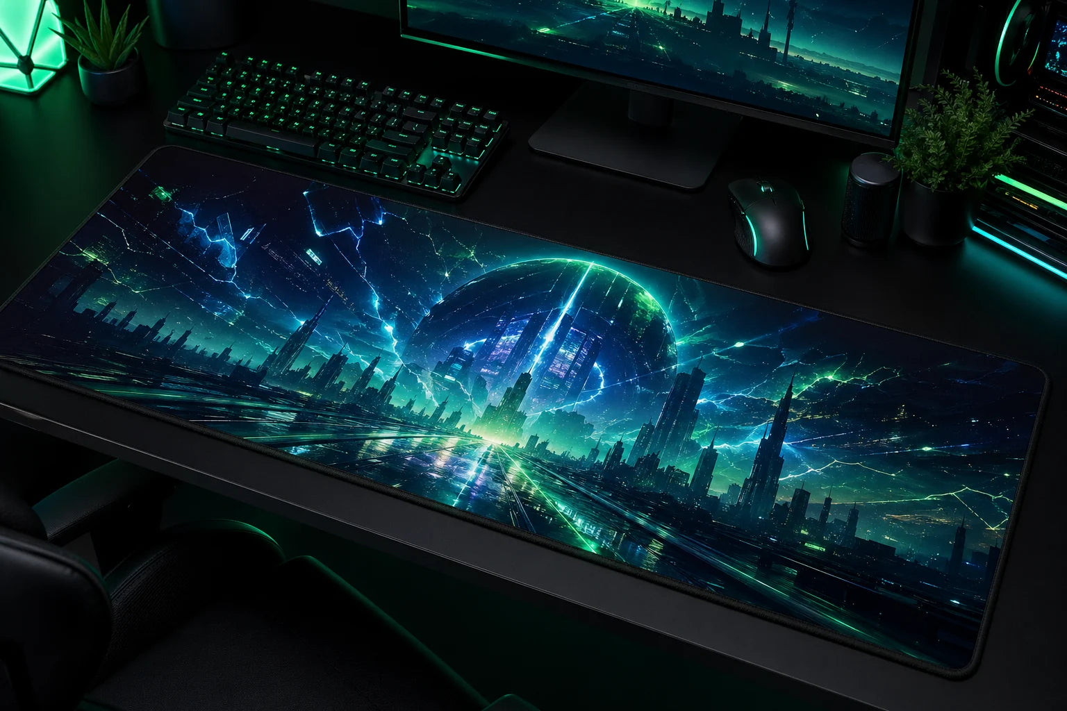 Gaming custom desk mat example