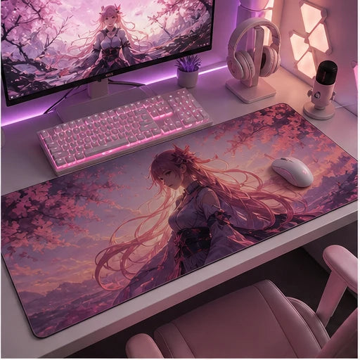 Female gaming setup