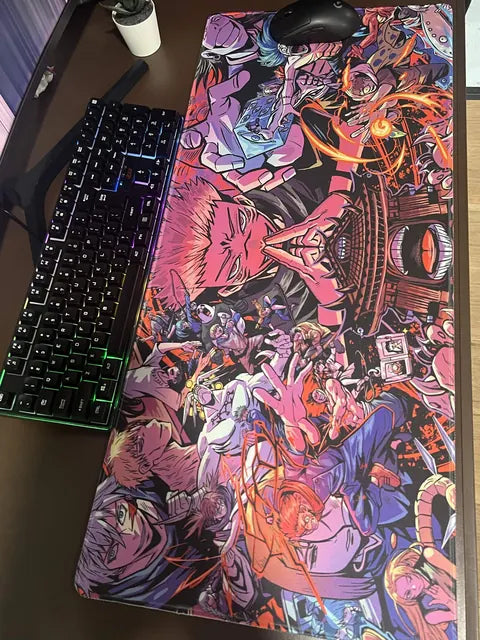 Finished custom desk mat photographed during final quality inspection